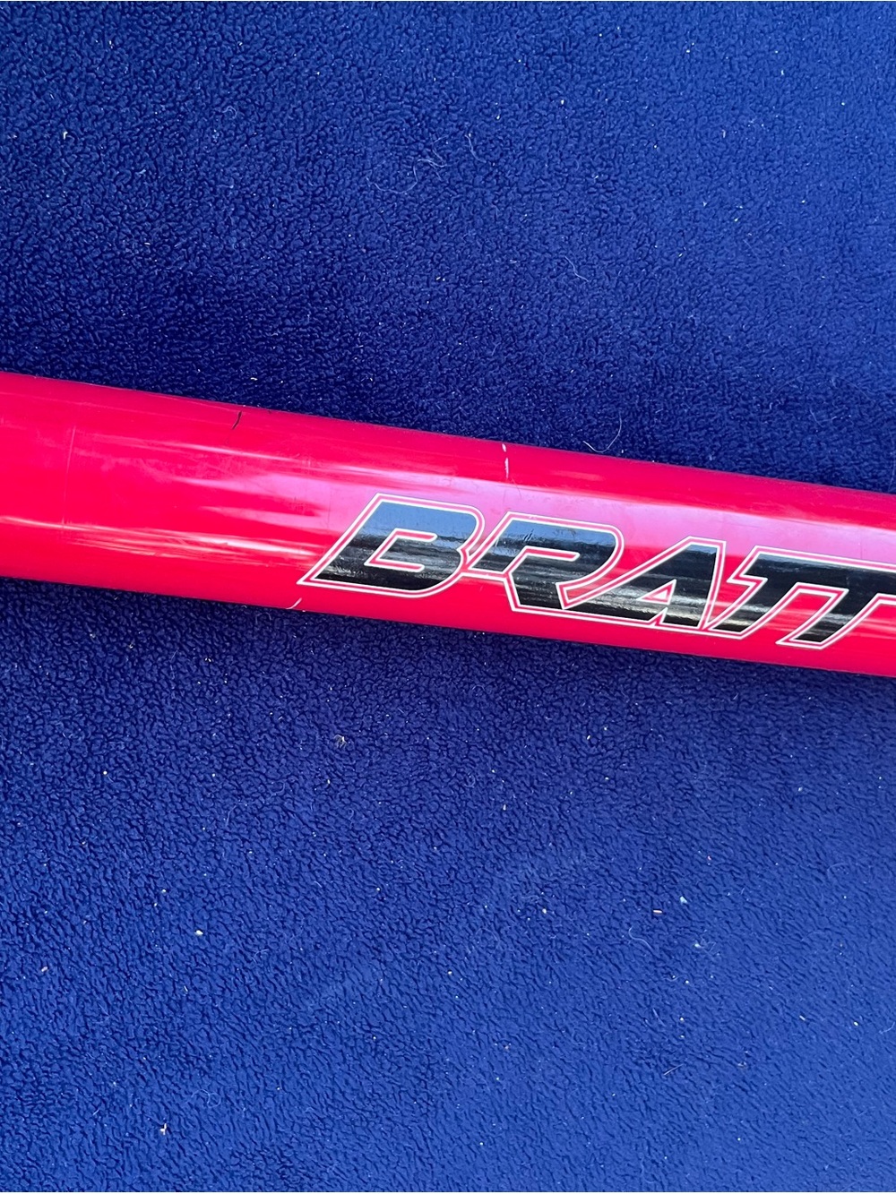 Bratt weighted bat for training.